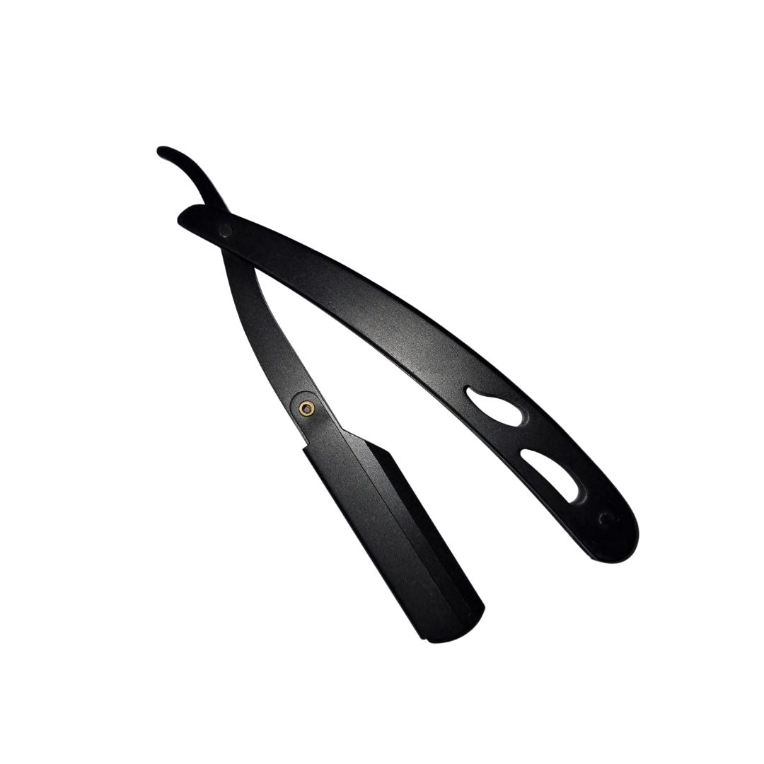 BarberBro. Stainless Steel Cut-Throat Straight Razor Black