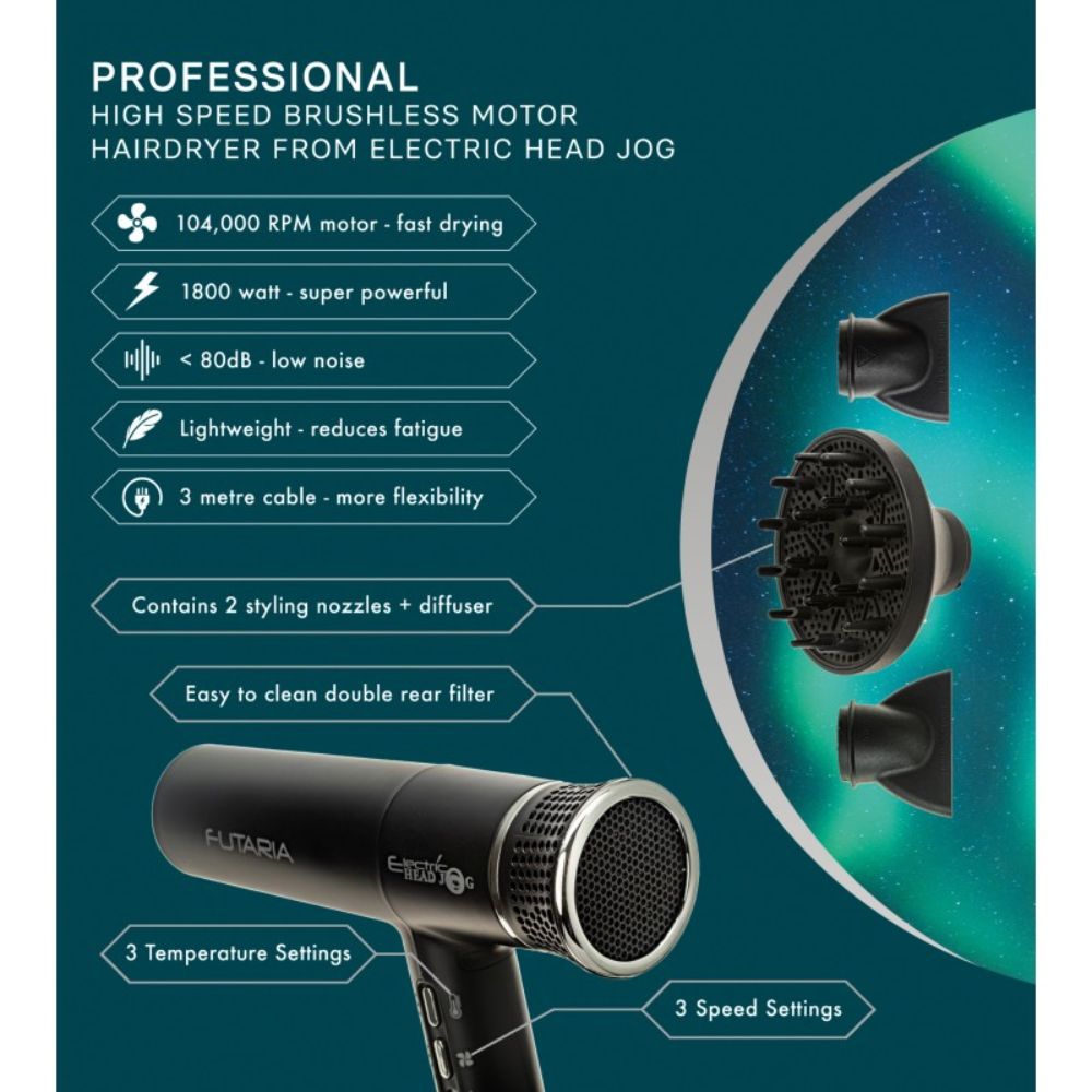 Head Jog Futaria Hair Dryer - Black
