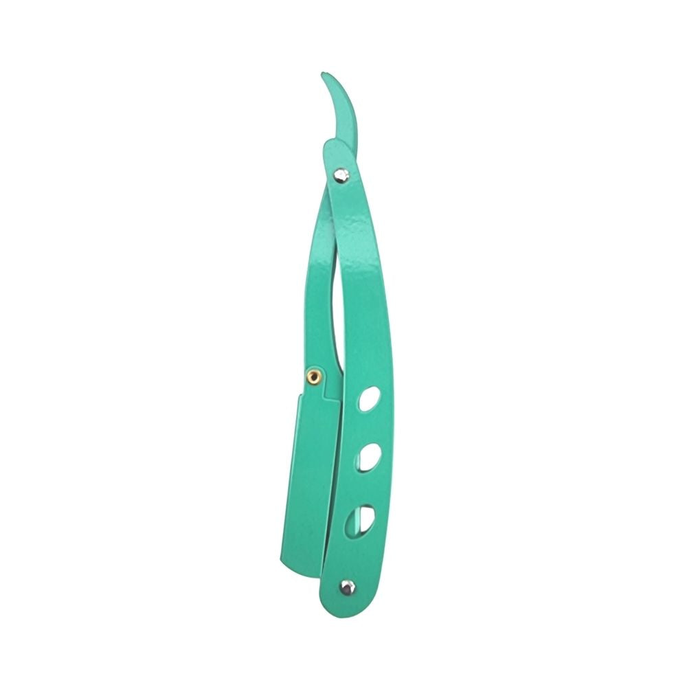 BarberBro. Stainless Steel Cut-Throat Straight Razor Green - Drape ...